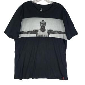 Rare Young Michael Jordan Outstretched Arms Tshirt Men Xl Black Wings Collector